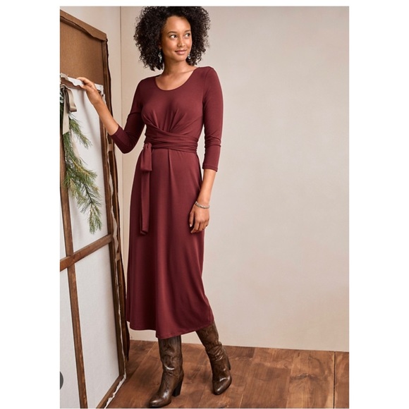 Hill Dresses Hill Balletwrap Knit Midi Dress Size